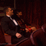 Red gloves around big thick cock at cinema – Public handjob