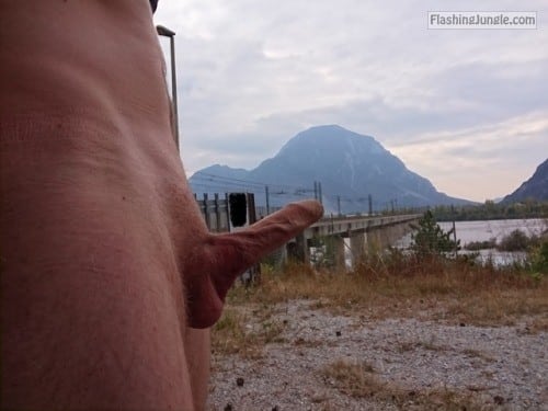 Public Nudity Pics Public Flashing Pics Dick Flash Pics  : myoutoorcock:Naked beside train tracks