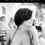 Hot wife natural breasts in cafe