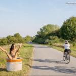 Wide spread legs for bikers