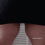 I never wear panties or a longer skirt! Bending over