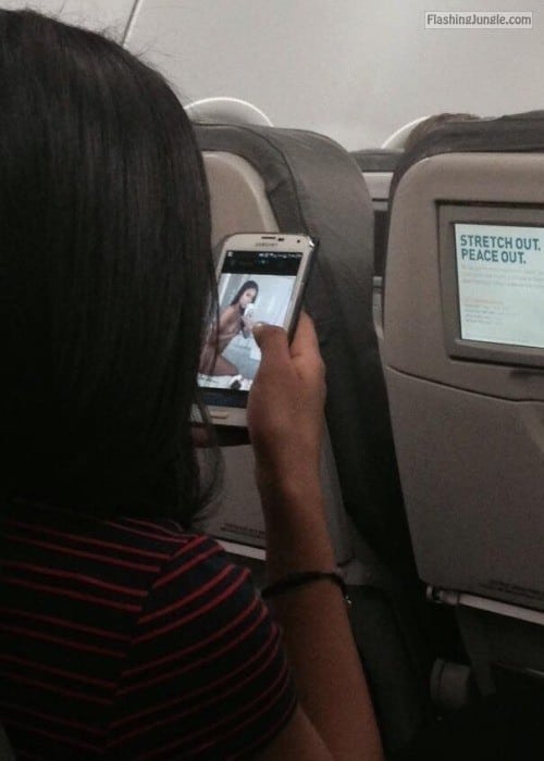 Voyeur Pics Hotwife Pics  : Caught looking at porn on a plane