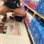 Summer dress pantyless wife shopping