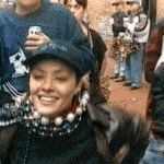 Smiling beauty with cap massive juggs