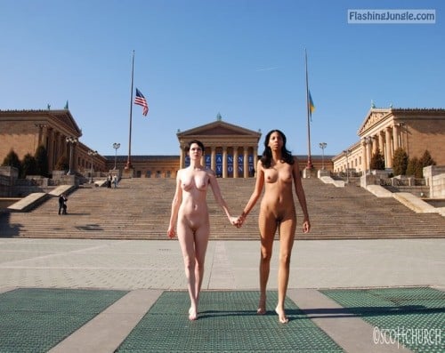 Public Nudity Pics  : Pale skin vs dark skin girl