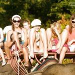 Pantyless elephant ride