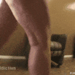 Pantyless cougar hotel hall walking