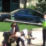Caught in act by police officer – public sex in park