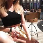 Horny in hotel hall