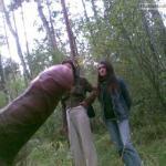 Two teens watching at my boner