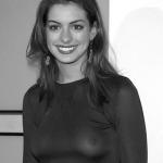 Celebrity nude: Ann Hathaway tits see through blouse