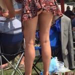 MILF in very short dress caught in park