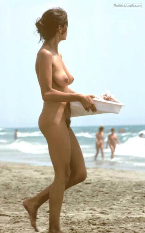 Voyeur Pics Public Nudity Pics Nude Beach Pics  : Slim wife big natural tits and hairy cunt