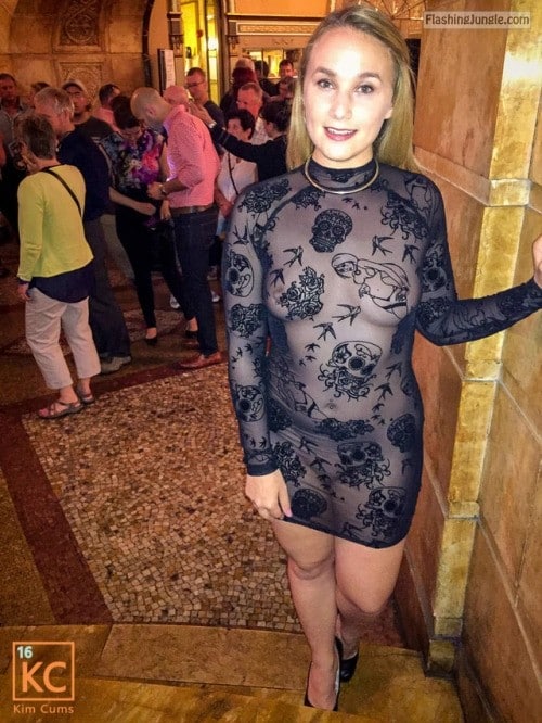 See Through Dress Public