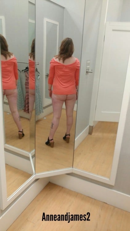 No Panties Pics  : anneandjames2: Look who got caught in the dressing room