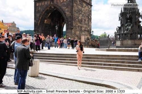 Public Flashing Pics  : nipactivity:MonaLee in Prague Follow me for more public…