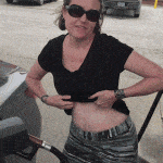 exhibitionist-wife:Gas pump dare.