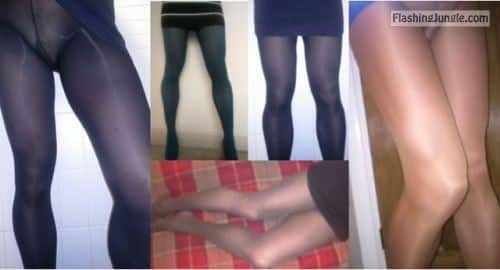 violetlovespantyhose: A few random photos of me from the last... no panties