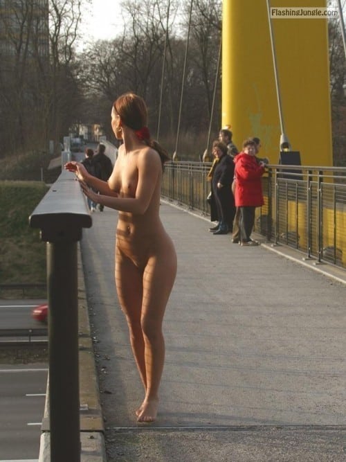 Public Flashing Pics  : girls-naked-outdoors:Turning heads Follow me for more public…