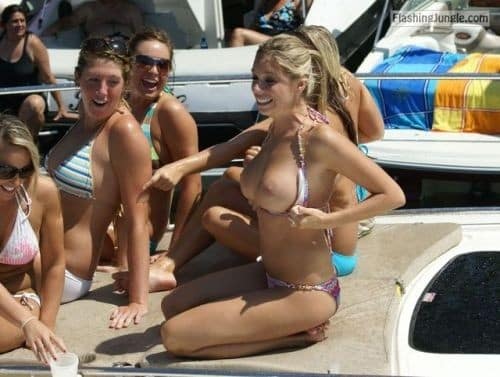 Public Flashing Pics  : happyembarrassedbabes:Happily Embarrassed on a Boat! by…