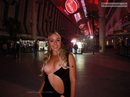 Public Flashing Pics  : angelmarx: When flashing in Vegas does definitely not stay in…