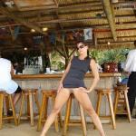 Public Pussy Flash: Vacation Tease at the Beach Bar