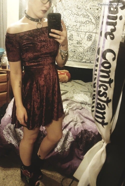 No Panties Pics  : lilac-lottie: All dressed up with nowhere to go (because I work…