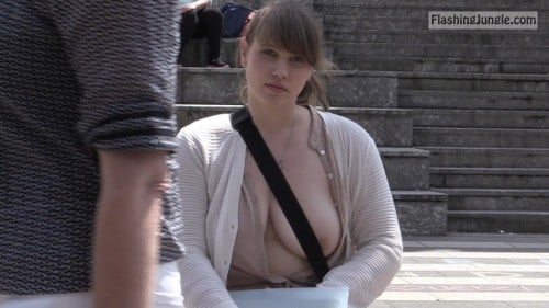 carelessinpublic:Showing her big boobs in an open dress Public Flashing  Pics from Google, Tumblr, Pinterest, Facebook, Twitter, Instagram and  Snapchat.