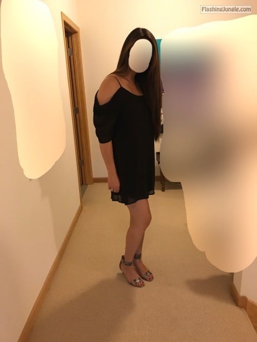 braless in new york city - hotwife4giovanni: @champagnegirl333 looking hot in a new dress… - No Panties Pics