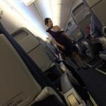 Stewardess nip slip…