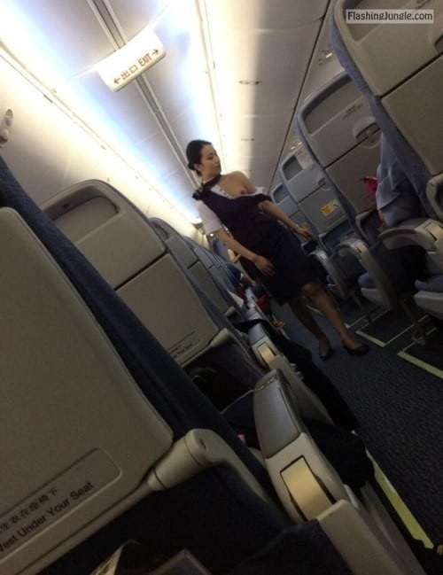 accidental nip slip pictures - Stewardess nip slip… - Public Flashing Pics