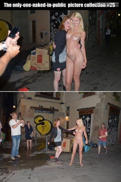 Public Flashing Pics  : cfnf-clothed-female-naked-female: The only-one-naked-in-public…