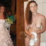 brides caught in oops moment on their wedding day. downblouse /…