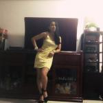 Hot wifey shows off her killer body in yellow dress