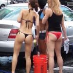 Bikini bottoms Florida car wash