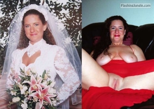 Boobs Flash Pics: Redhead bride’s leaked nudes