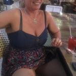 Commando vacation for mature blonde