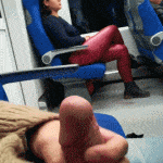 Dick flash she likes in train