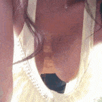 Downblouse no bra – perfect view on friend’s wife