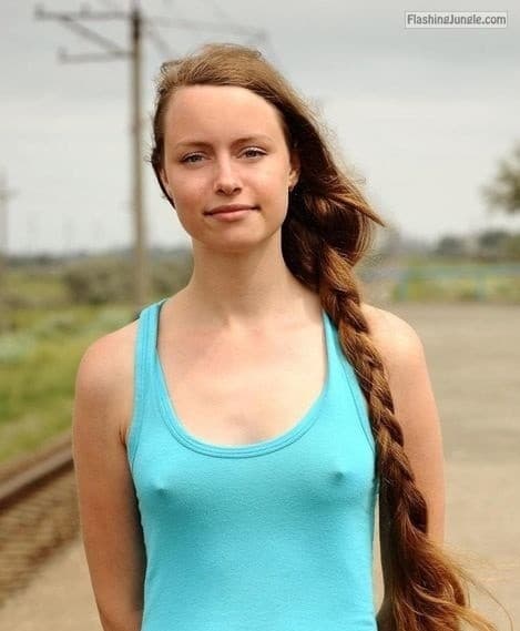 Braless tanktop sexy girls tumblr Pokies Under Turquoise Tank Top In Public Pokies Pics From Google Tumblr Pinterest Facebook Twitter Instagram And Snapchat