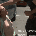 Slut asks for more BJ on parking lot