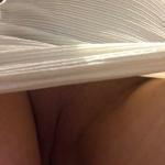 Mrs goes commando under white dress