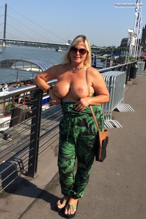 Big boobs in public