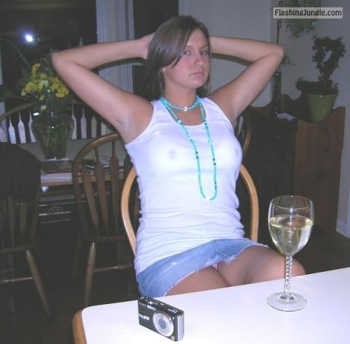 bra sharking - Right thru the bra…. - Public Flashing Pics