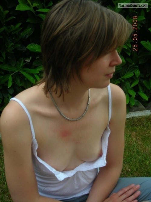 Lovely Small Breasts And Nipple Slip Boob