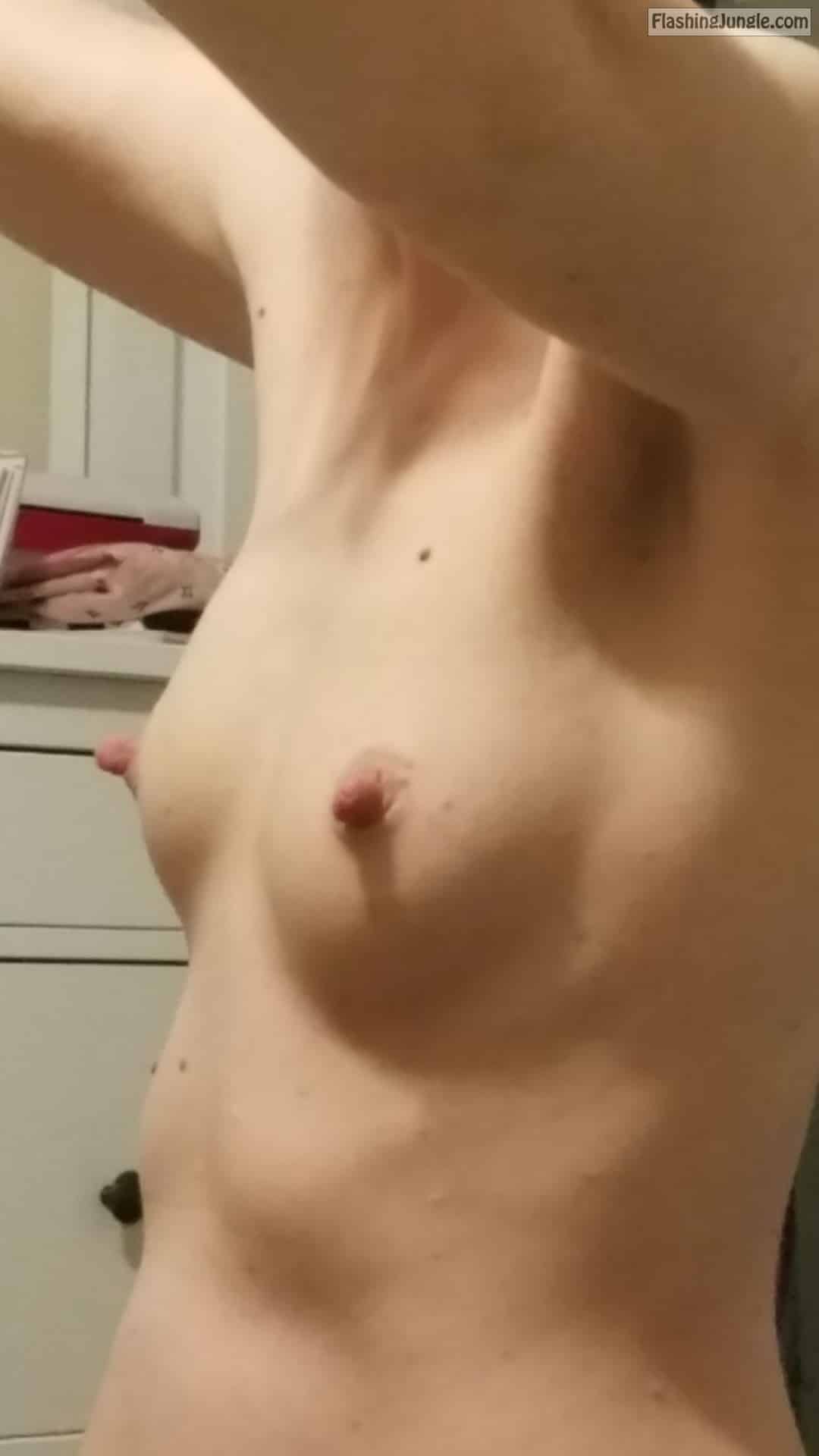 Small tits hard nipples real nudity boobs flash
