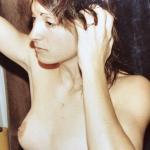 Vintage photo of topless wifey