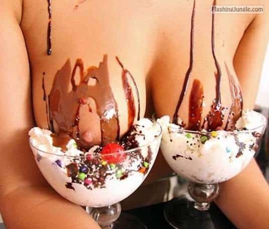 Boobs Flash Pics: ice cream boobs ice cream lovers ?