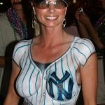 Celebrity Cheryl Hines body paint