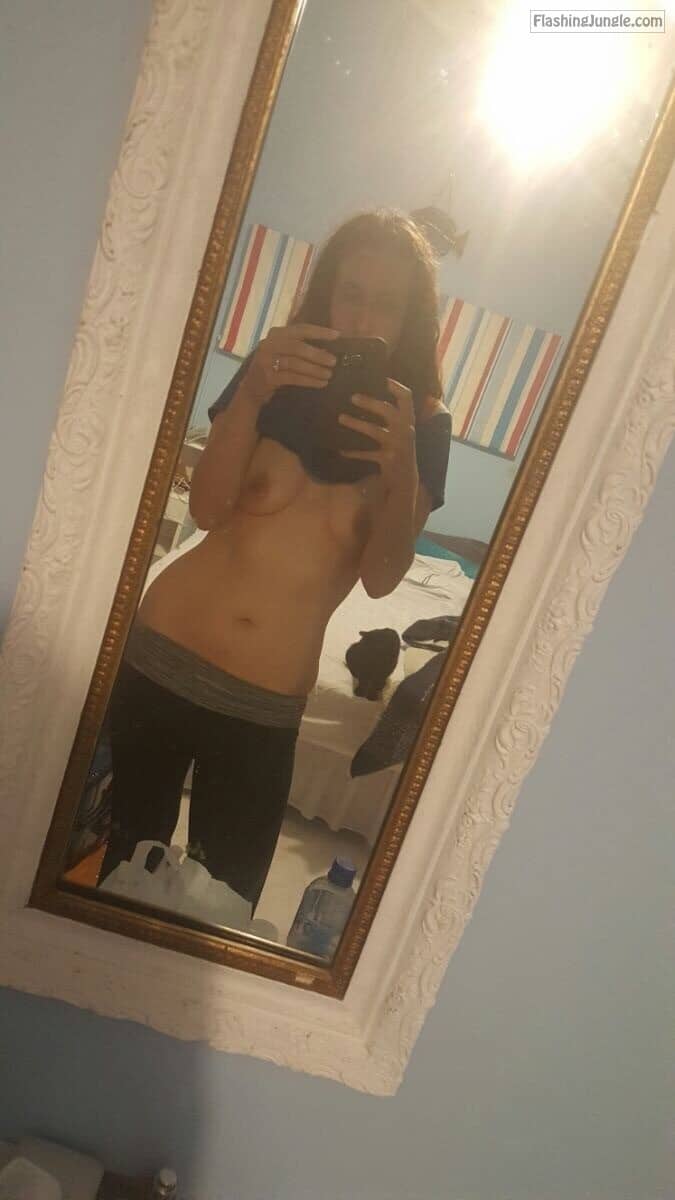 selfie mirror tits out